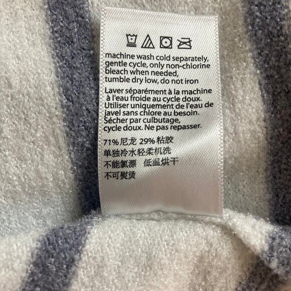 Barefoot Dreams Striped Raglan Pullover Small COZY y CHIC Ultra Lite terry top - Picture 8 of 10